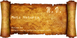 Metz Veturia névjegykártya
